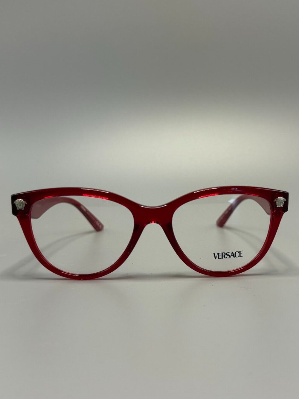 Versace Red Designer Eyeglass Frames Medusa Logo New Demo